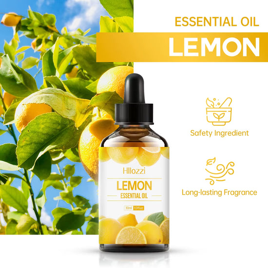 Lemon Essential Oil for Humidifiers, Aromatherapy Machines, Massage, Skin Care, Body Care, Suitable for All Skin Types