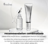 [9Wishes] Miracle White Ampule Serum 0.85Fl. Oz Whitening Serum - Bring Dull Skin Back to the Bright Side with 73% Rice Bran Water, Chemical Free, Natural Ingredients