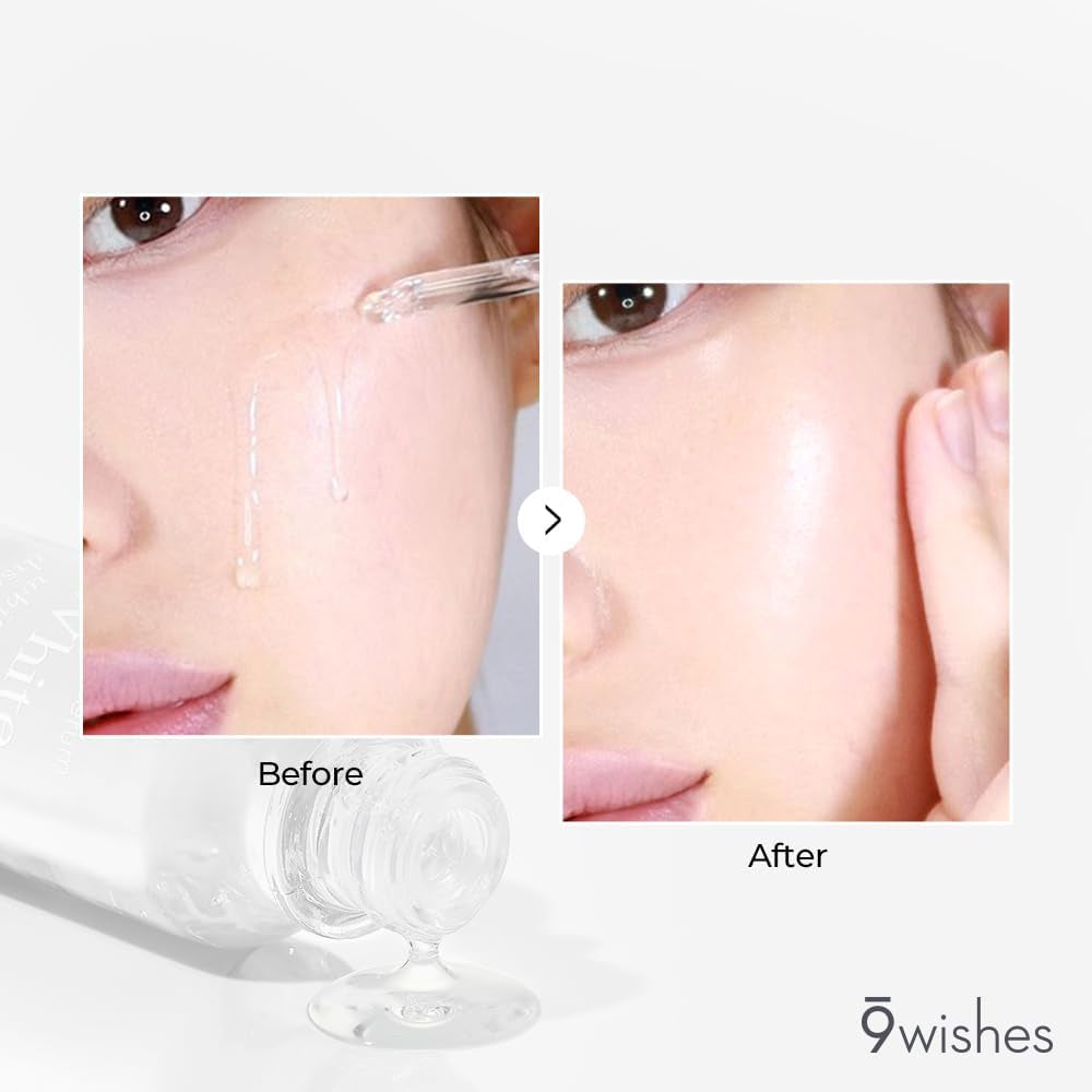 [9Wishes] Miracle White Ampule Serum 0.85Fl. Oz Whitening Serum - Bring Dull Skin Back to the Bright Side with 73% Rice Bran Water, Chemical Free, Natural Ingredients