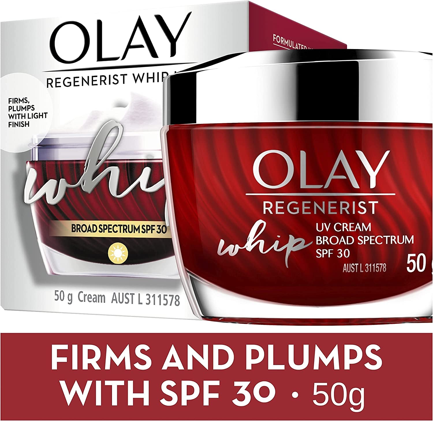 Regenerist Whips Face Cream Moisturiser UV SPF 30 50G