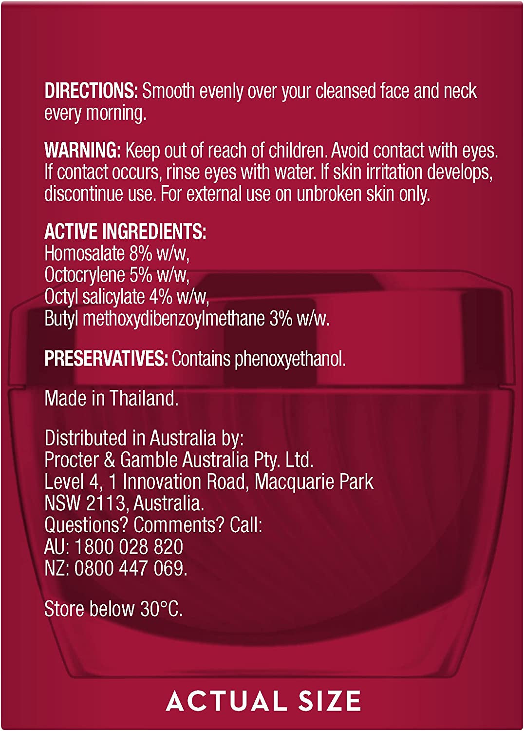 Regenerist Whips Face Cream Moisturiser UV SPF 30 50G