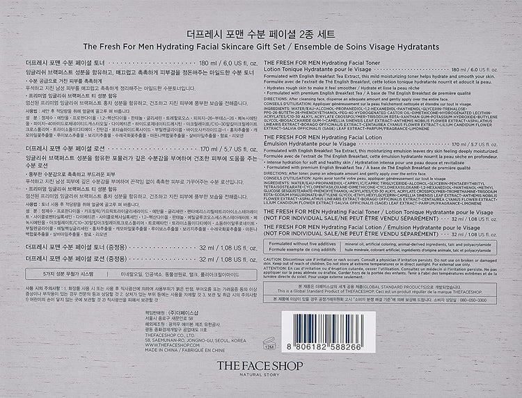 The Face Shop the Fresh for Men Hydrating Facial Skincare Set,