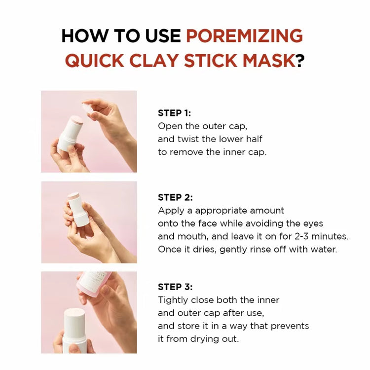 Korean Centella Skincare Pink Salt Essence Toner and Poremizing Quick Clay Stick Mask Beauty Products 2Pcs Facial Pore Care Sets