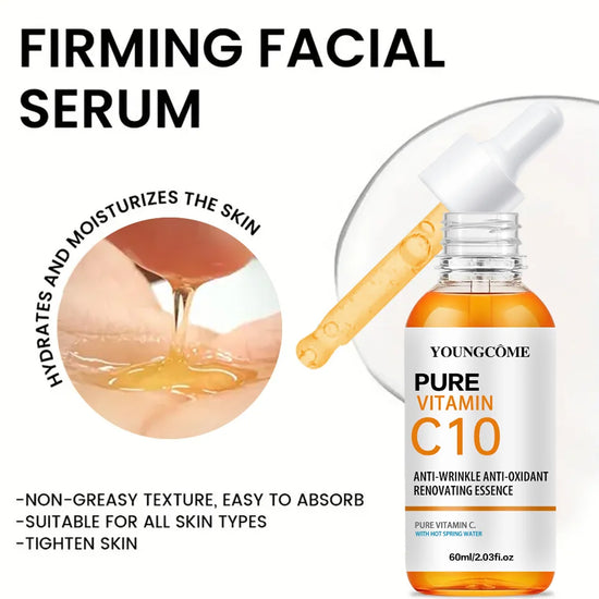 Vitamin C & Hyaluronic Acid Serum – Brightens, Moisturizes, Fights Fine Lines, Repairs Dull Skin