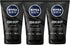 DEEP Cleansing Beard and Face Wash, Enriched with Natural Charcoal, 3 Pack of 3.3 Fl Oz Tubes