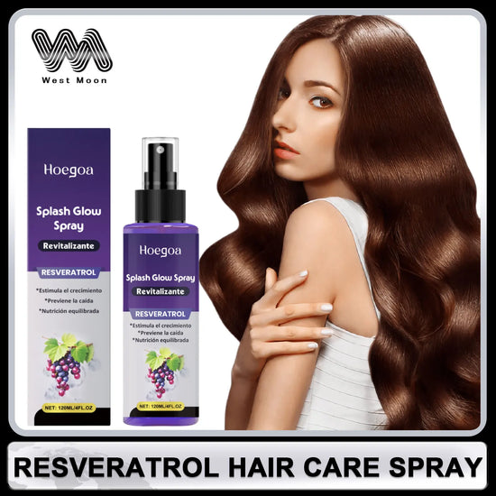 Resveratrol Hair Care Spray Anti Baldness Hair Growth Hair Thickening Repair Damaged Curly Hair Reduce Hair Loss Hair Care Serum