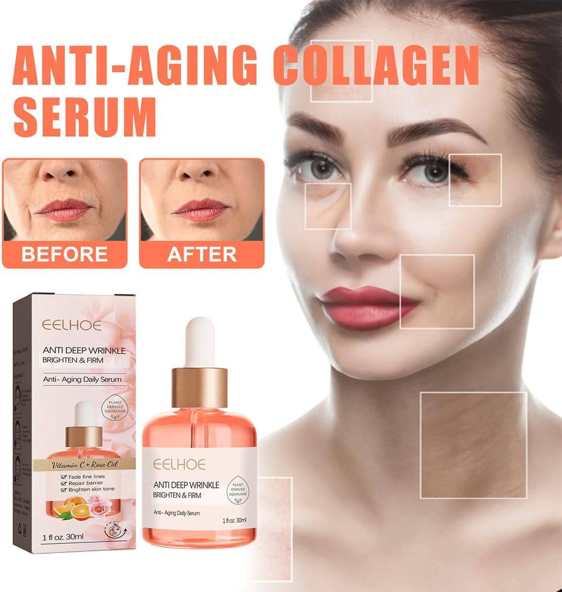 2Pcs Advanced Deep Anti-Wrinkle Serum,30Ml Pore Shrink Face Serum Hyaluronic Acid Moisturizing Nourish Essence,Advanced Deep Anti-Wrinkle Serum for Face Care