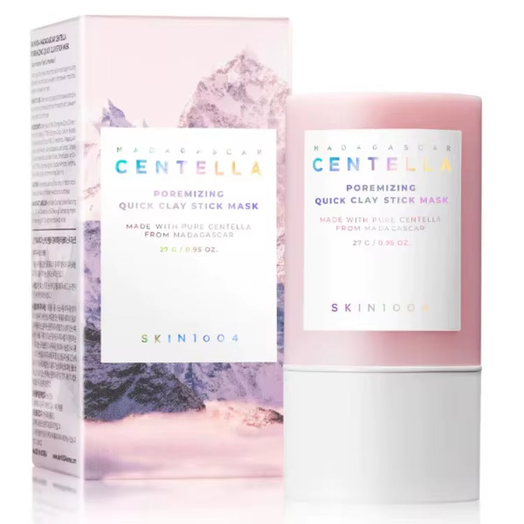 Korean Centella Skincare Pink Salt Essence Toner and Poremizing Quick Clay Stick Mask Beauty Products 2Pcs Facial Pore Care Sets